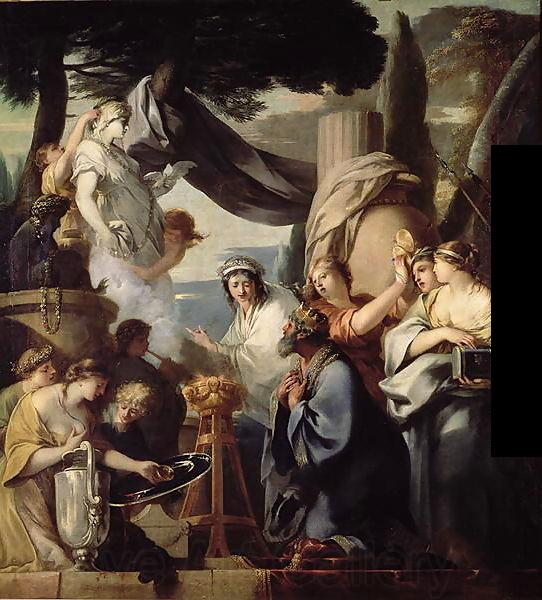 Sebastien Bourdon Solomon making a sacrifice to the idols Spain oil painting art